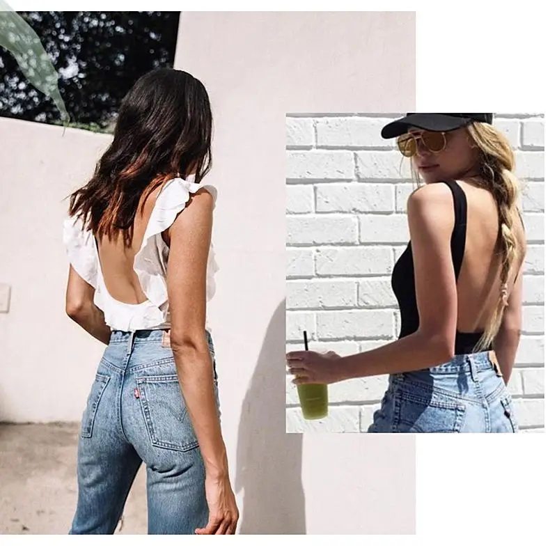 Кружевной U-образный бюстгальтер с большой открытой спиной тонкая чашка не