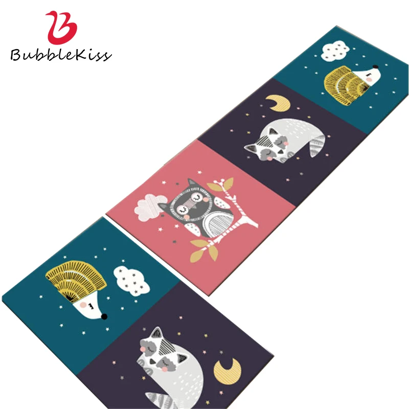 

Bubble Kiss Cartoon Entrance Door Mat Cute Non-Slip Kitchen Long Carpet Animal Print Home Corridor Rugs Dining Table Decoration