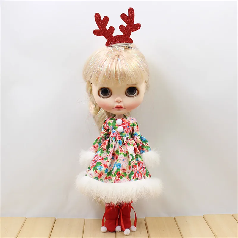 Кукла Blyth DollDBS ICY 1/6 30 см Рождественский костюм зимние наряды рождественский