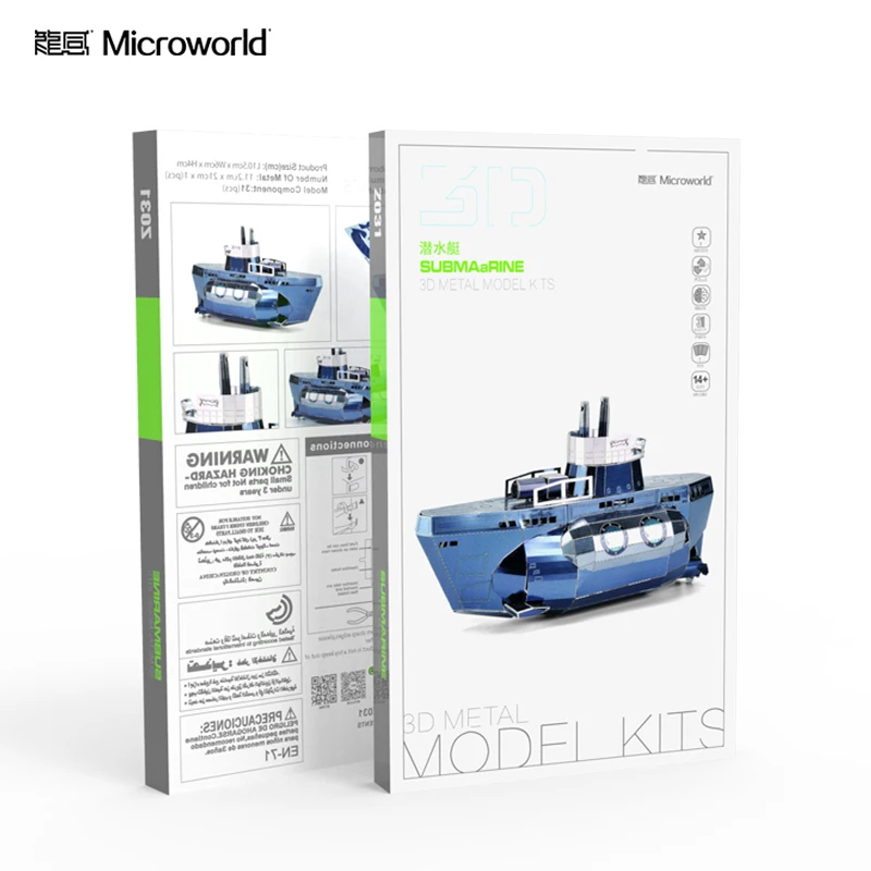 MMZ модель Microworld 3D металлическая головоломка подводной лодки DIY лазерная резка