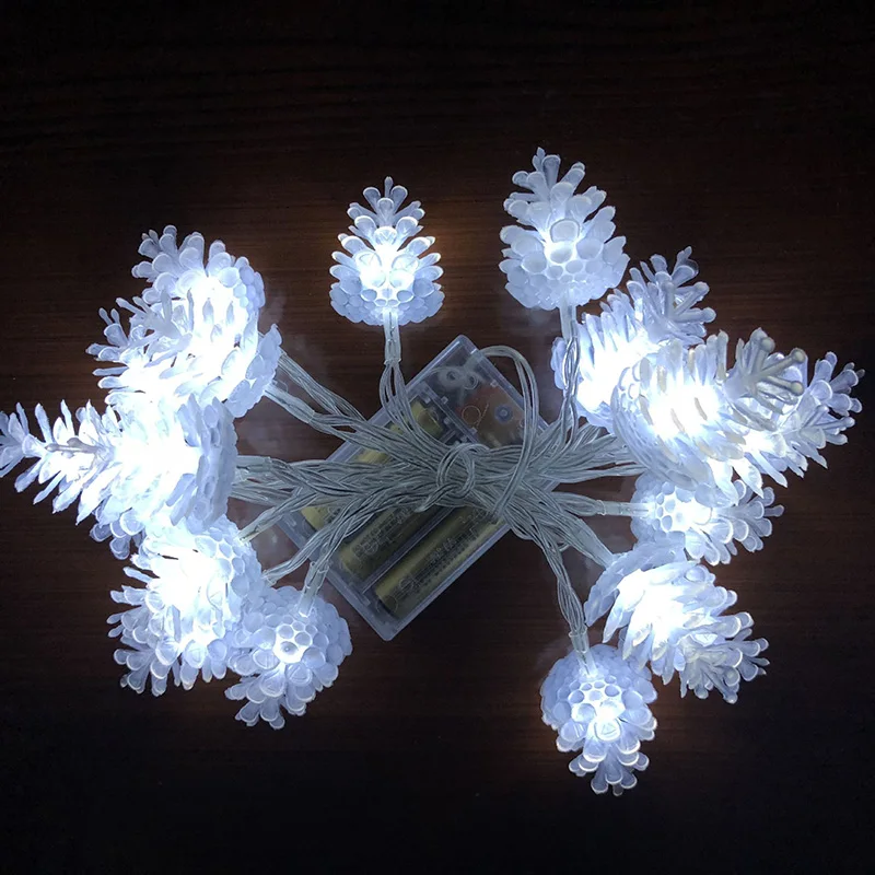 5M40LED сосновый конус Водонепроницаемая гирлянда на батарейках наружная сказочная Рождественская гирлянда для украшения садовой елки гостиной