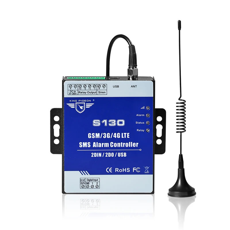 GSM 3G 4G SMS дистанционный контроллер системы сигнализации 2 DIN DOUT RTU S130 для
