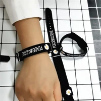 1pcs daisy strap bracelets for girls boys wristband womens bracelet cotton linen adjustable charm straps couple jewelry