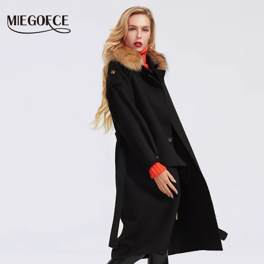 MIEGOFCE 2019 осенне зимнее пальто для женщин кашемировая куртка Офисное женское