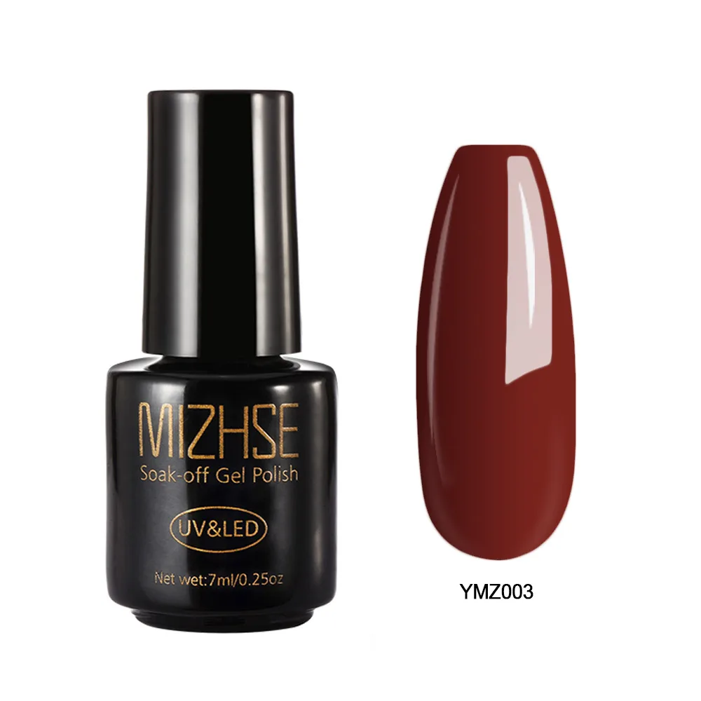 YMZ003 MIZHSE кофейная Коричневая серия Гель-лак для ногтей УФ светодиодный черный гель лак замачиваемый Гель-лак Полупостоянный дизайн ногтей УФ светодиодный акриловый - Цвет: YMZ003