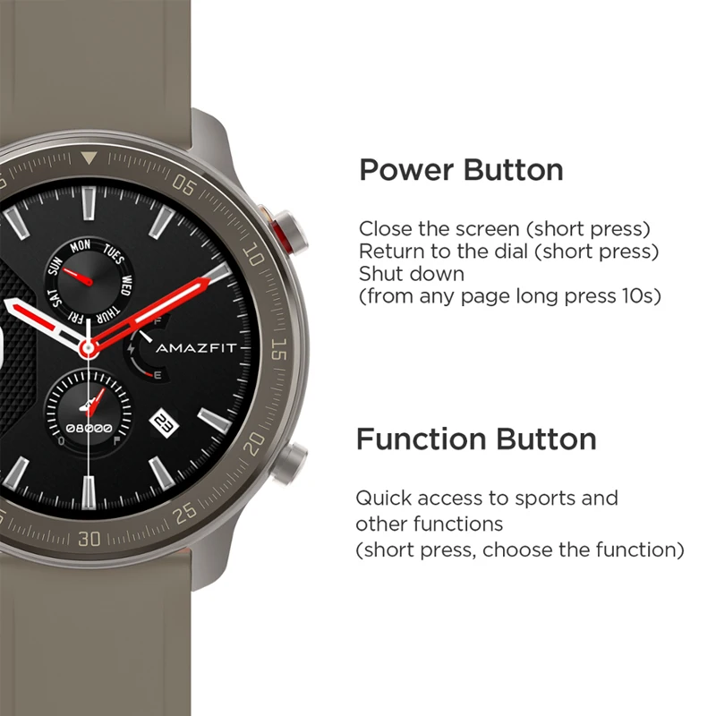 Умные часы Amazfit GTR 47 мм 5 АТМ новые умные с аккумулятором 24 дня управление музыкой