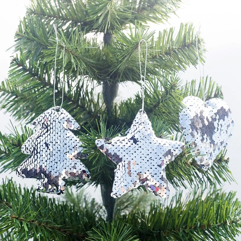 Рождественская елка висячие украшения 3 шт Блестки Рождественские Подвески