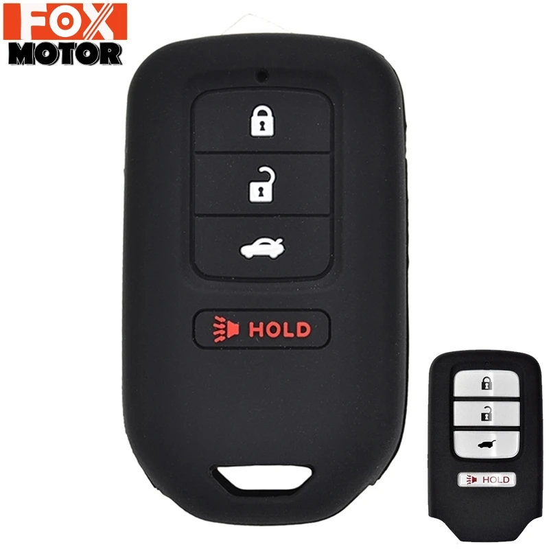 

4 Button Silicone Car Remote Key Fob Pocket Cover Case For Honda Accord EX EXL Civic Crv Crz Hrv Pilot Ridgeline 2016 2017 2018