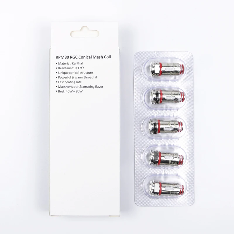 

5pcs RPM80 RGC 0.17ohm Mesh Coil Replacement Evaporator Coil for RPM80 RGC Pod RPM80 / RPM80 Pro Vape Kit