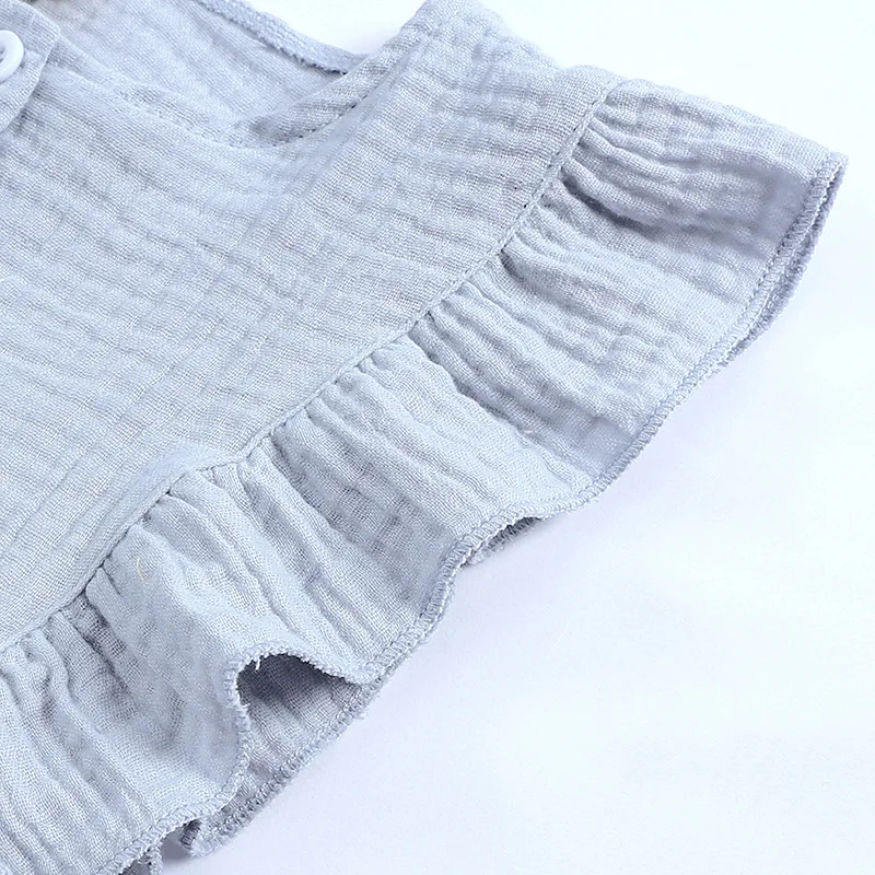 Летнее боди для маленьких девочек Одежда новорожденных мальчиков Комбинезон