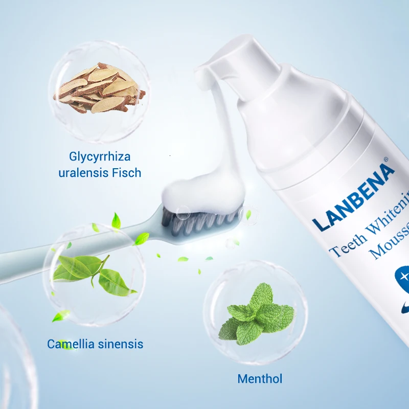 LANBENA мусс для Отбеливания Зубов Стоматологический инструмент для чистки белых зубов гигиеническая зубная паста для отбеливания зубов удаление пятен