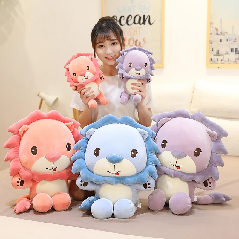 

Cute sunshine lion king standing posture lying lion plush animal toys pillow home sofa cushion decoration interior holiday gift