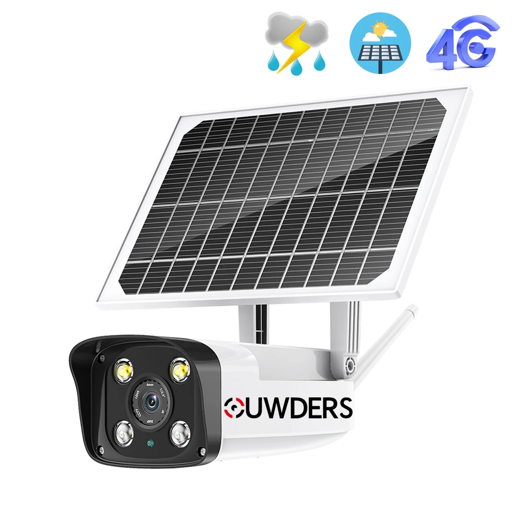 

Solar Power 4G Wireless IP Camera 10400mHA Battery 1080P 40M Night Vision Outdoor Video Surveillance Camera Two Ways Audio Cloud