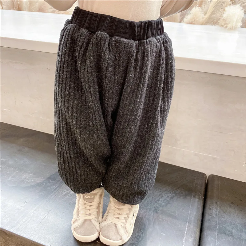 

Comfortable Loose Baby Winter Autumn Warm Thicken Pants For Boys Girls Children Kids Trousers Plus Velvet Clothing Teenagers