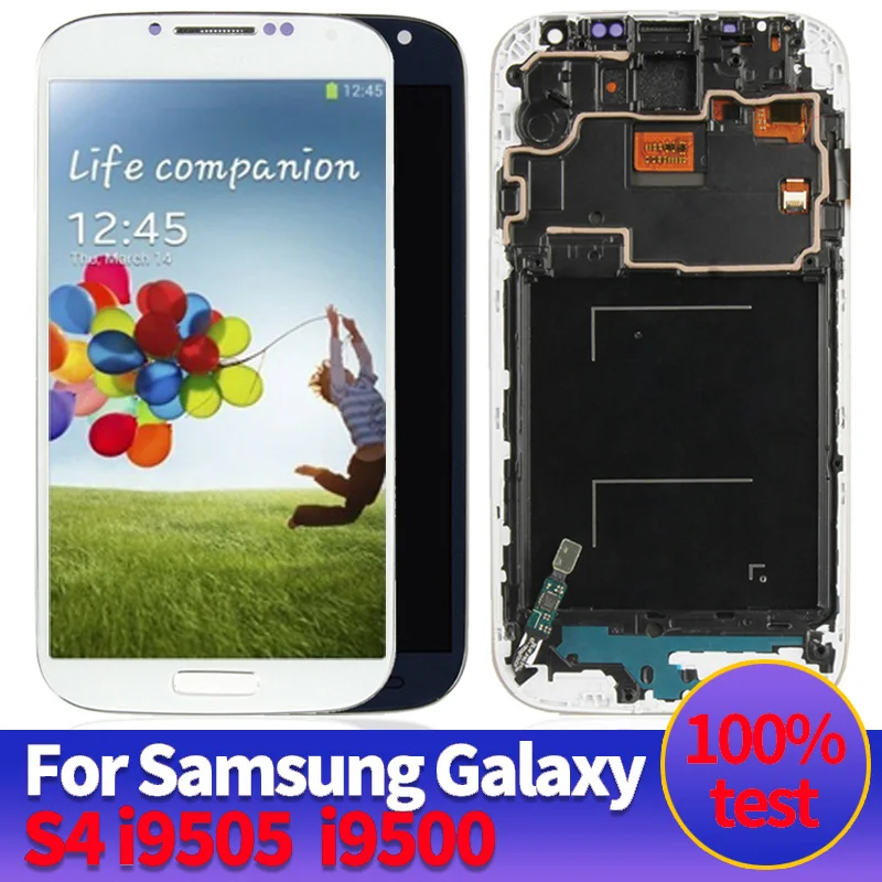 

Для Samsung Galaxy S4 i9505 i9500 ЖК-дисплей сенсорный экран дигитайзер с рамкой i9500 экран s4 дисплей