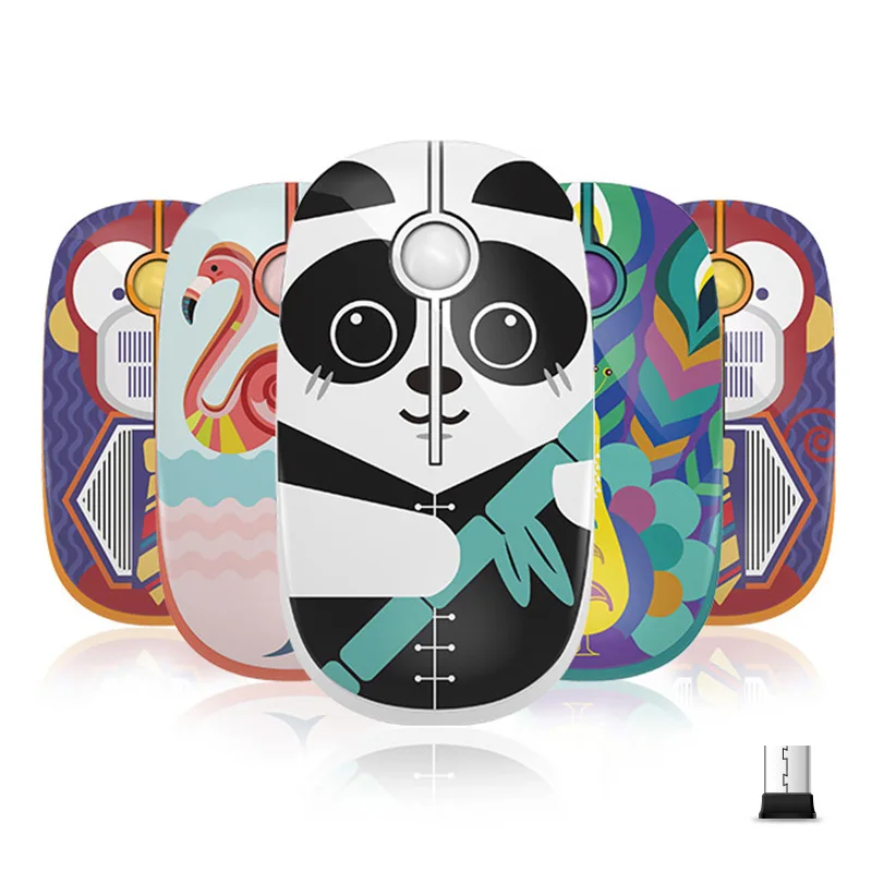 Мышь компьютерная беспроводная игровая с милыми животными 2 4 ГГц USB|Мыши| |