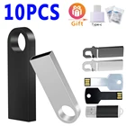 Металлический флеш-накопитель, 10 шт., 32 ГБ, 32 ГБ, 64 ГБ, 128 ГБ