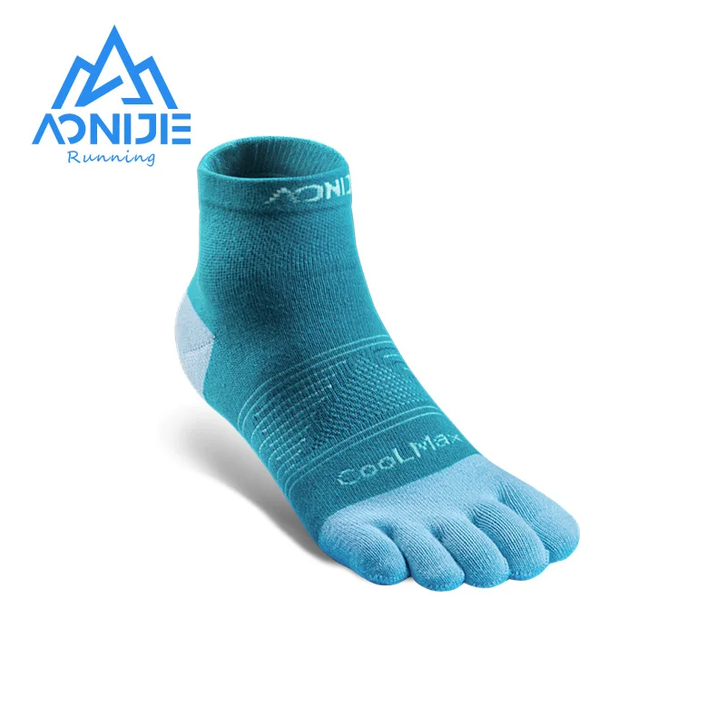 AONIJIE E4806 2 Pairs Ultra Run Middle Tube Five Toe Socks Quarter Socks Toesocks For Running Marathon Race Trail