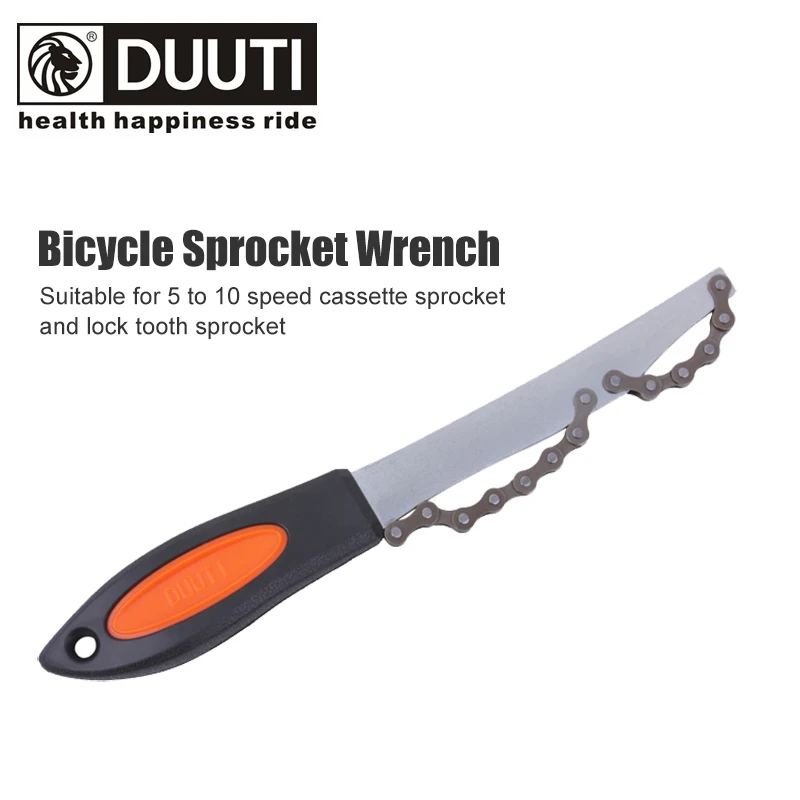 

DUUTI Bicycle Sprocket Wrench Bike Repair Tools Chain Tools Cassette Freewheel Disassembly Wrench MTB Chain Wrench Portable Remo