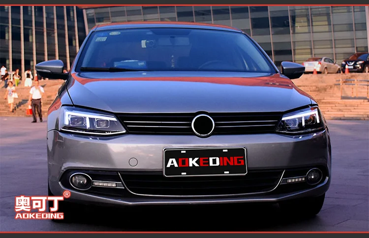 AKD автомобильный Стайлинг для VW Jetta MK6 фары 2012- Angel Eye светодиодный фары DRL Биксеноновые линзы дальнего ближнего света парковочные противотуманные фары