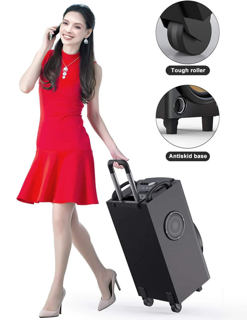 Bluetooth Портативная колонка на колесиках система с высоким питанием совместимая