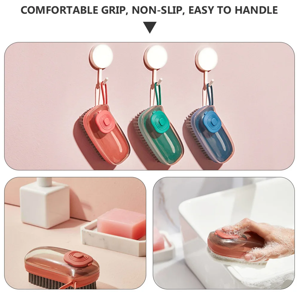 

1pc Hydraulic Brush Kitchen Pot Brush Household Laundry Brush Washing Brush