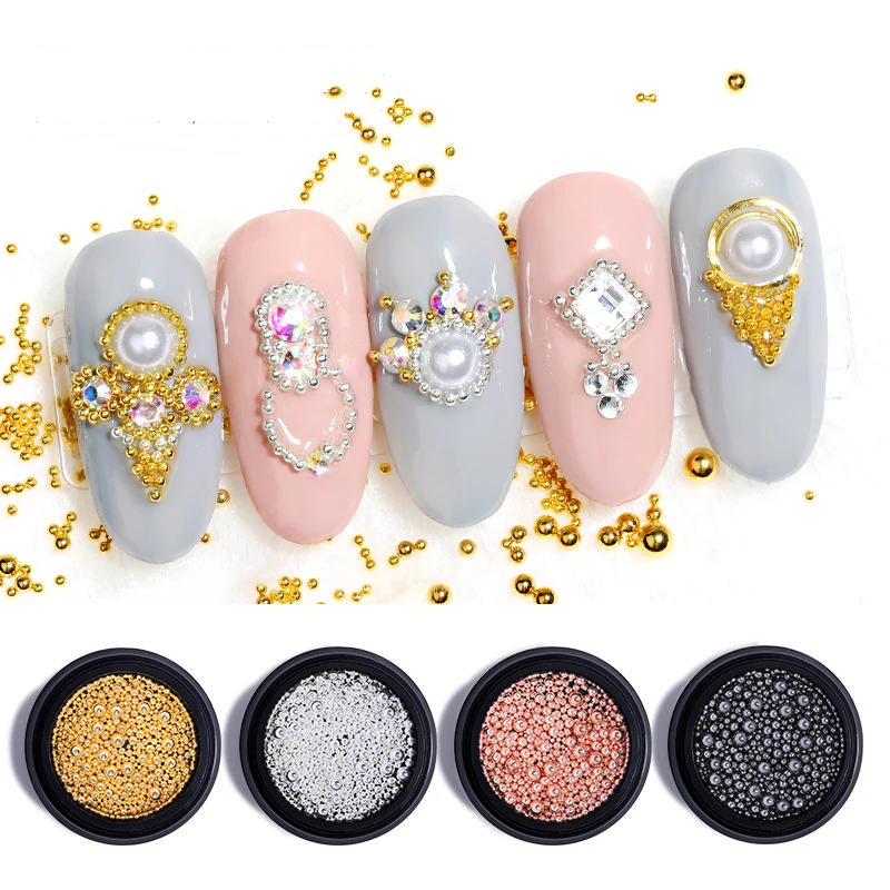 1 коробка мини икра металлические гвозди бусины Нержавеющая сталь гвоздь для