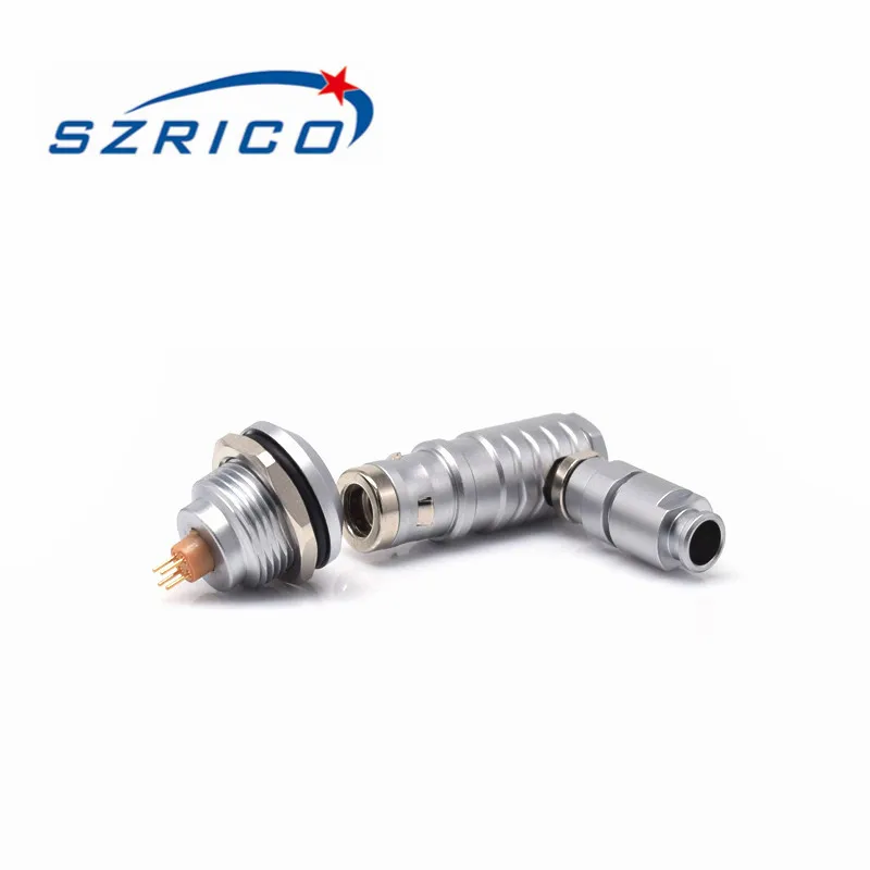 

0K 1K FHG 2 3 4 5 6 7 8 9 10 12 14 16 Pin 90 Degree Elbow Plug Push Pull Waterproof IP68 Cable Wire Self-Locking Connctor