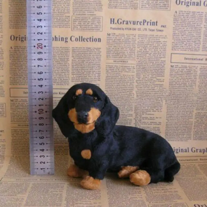 

Realistic Dachshund Simulation Toy Dog Puppy Lifelike Handcrafted Companion Dog Stuffed Pet Toy Z9P9