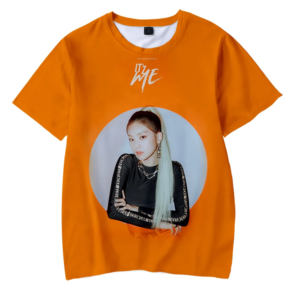 

KPOP ITZY IT'z Me Album T Shirts Women Summer Korean K-pop 3D Print Tshirt Harajuku Casual Kawaii Tops Streetwear Camisas Mujer