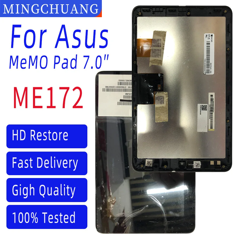 

New 7inch for Asus MeMO Pad ME172V ME172 K0W LCD Display Touch Screen Digitizer Panel Assembly with Frame Replacement Part