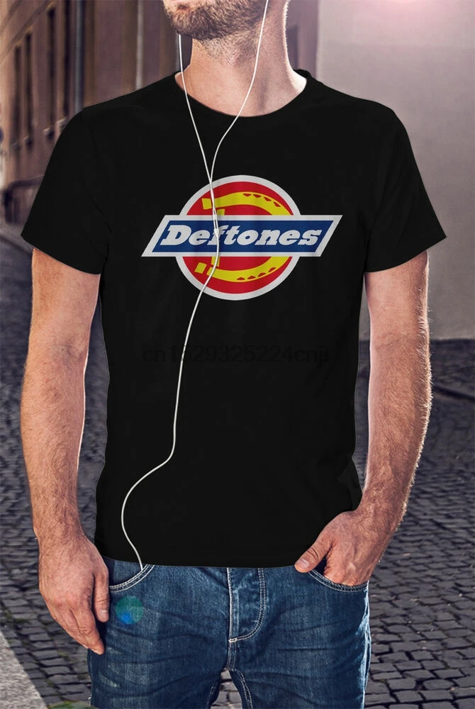 Мужская черная футболка DEFTONES рок-группы альтернативная металлическая | одежда