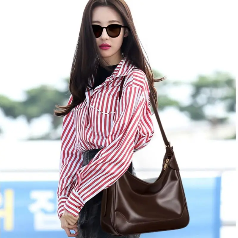 

Coolcept Women PU Leather Sling Handbag Purse Women Elegant Zipper Shoulder Crossbody Bag Popular Simple Female Daily Bag