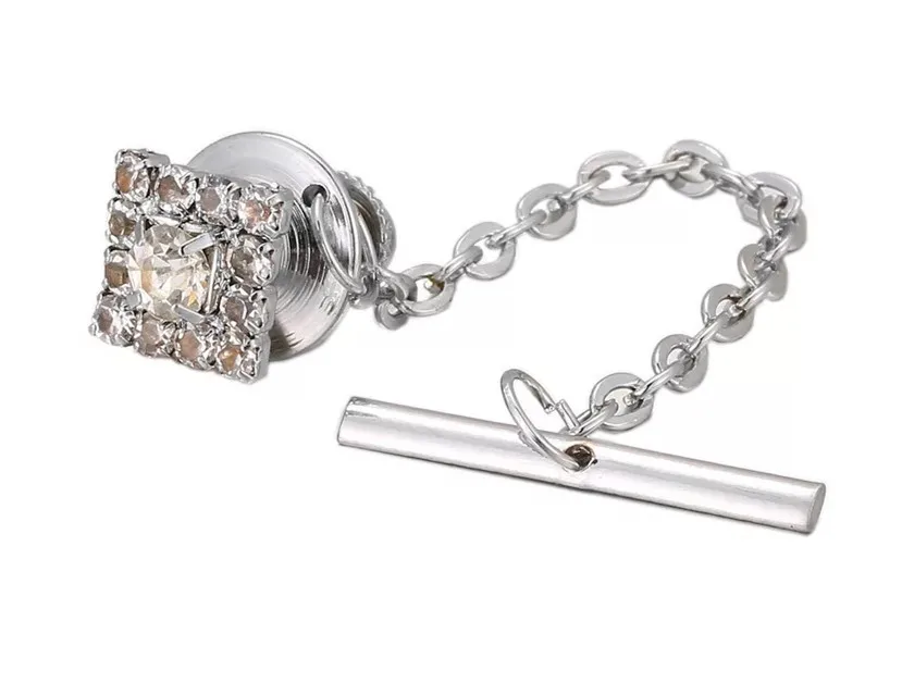 Мужские модные Зажимы для галстука цвета розового золота 2019 набор роскошных