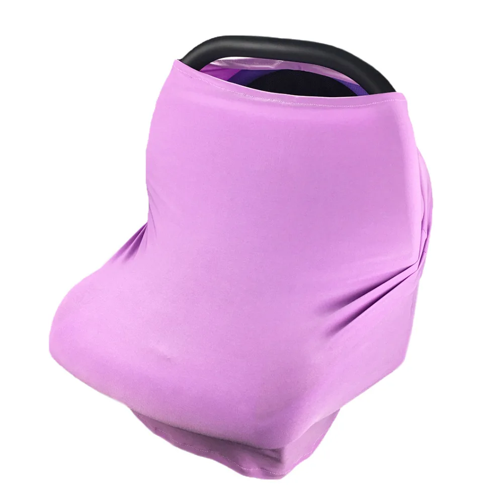 

Stretchy Baby Car Seat Cover Multi-Use Clothes for Nursing Mothers Solid Color Feeding Apron Comfort Shopping Cart Carrier Case