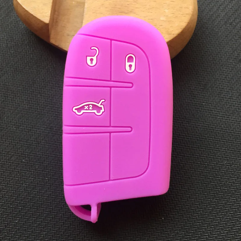 Силиконовый чехол для автомобильного ключа Защитный Jeep Grand Cherokee Chrysler 300C Renegade Fiat