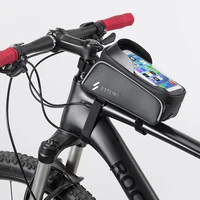 sport outdoor cyclig bag waterproof reflect strip bike phone bag touchscreen cellphone holder frame front top tube cycling bags