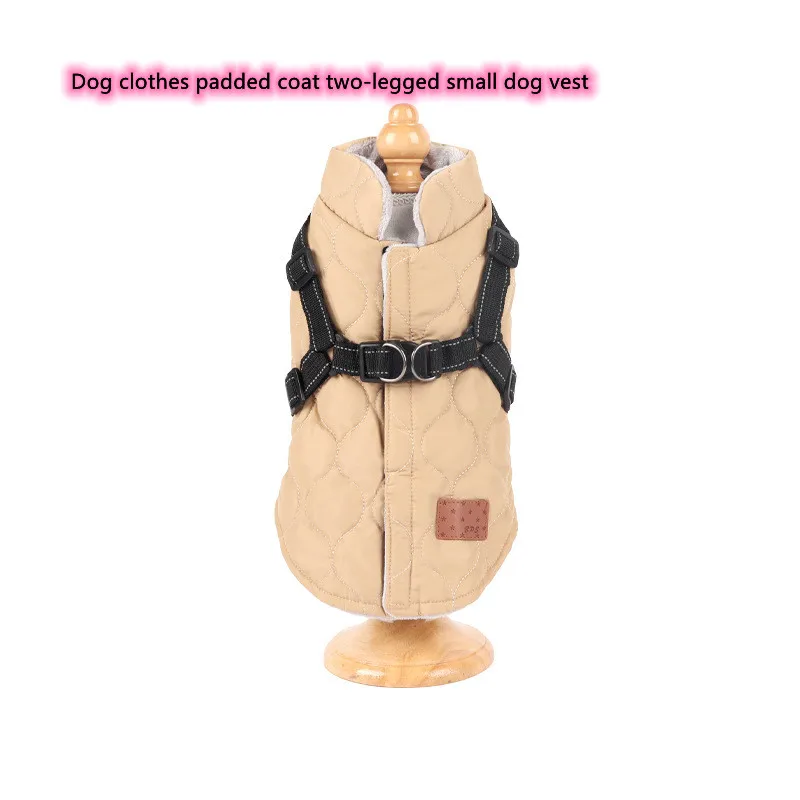 

New winter dog clothes for dogs padded coat two-legged small dog vest traction reflective pet clothes Dog clothes For dogs