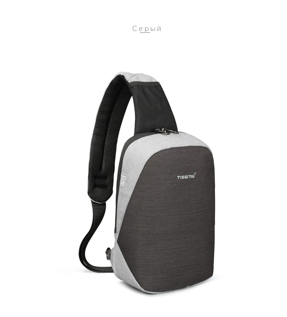 Сумка Tigernu слинг Мужчины Брызгозащитная сумка Messenger Crossbody Подходит для 9,7 дюймов iPad с портом для наушников Сумка на плечо для женщин