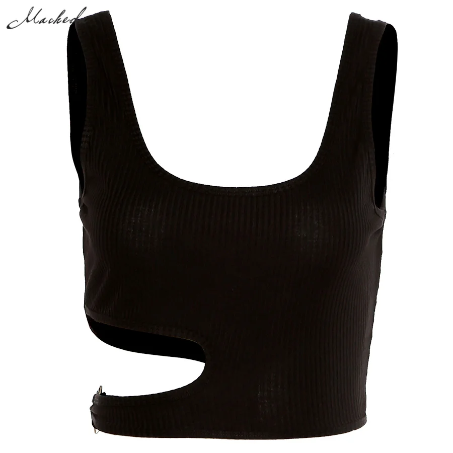 

Solid Sexy Hollow Out Knitting Tank Top Women Sleeveless Slim clothing Y2K Lady Fashion Street Cropped Top 2021 New