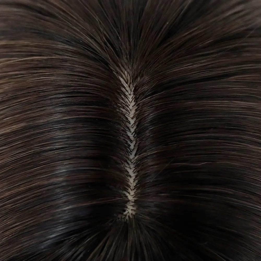 

Medium Ombre Brown Straight Daily Synthetic Wig For Black White Women Natural Fiber Heat Resistant Hair Cosplay Female Wigs