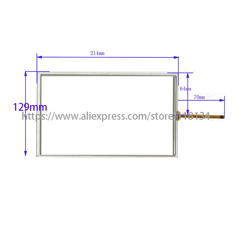 

KDT-5986 Touch panel 9inch 4wire 129*214mm touch glass/touch pad 214*129mm