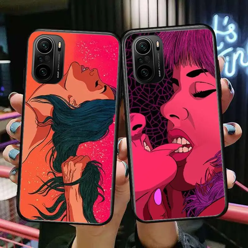 

Couple love do excercise Phone Case For xiaomi redmi POCO F1 F2 F3 X3 Pro M3 9C 10T Lite NFC Black Cover Silicone Back Prett mi