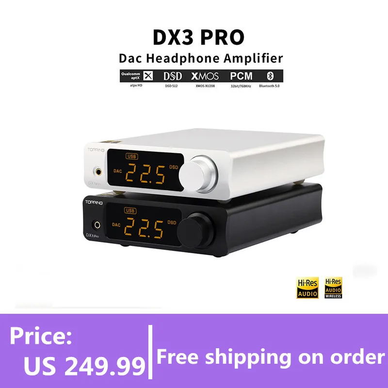 Усилитель для наушников TOPPING D30 Pro DAC LDAC Edition AK4493 TPA6120A2 Hifi USB Bluetooth DSD512 PRO