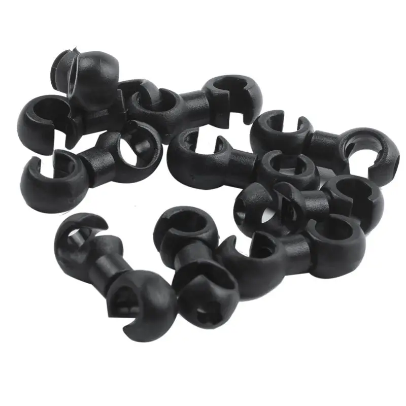 

10PCS Rotatable MTB Brake Line Buckle Bike Brake Derailleur Shift Cable Line Pipeline Storage Device Ring Clasp black