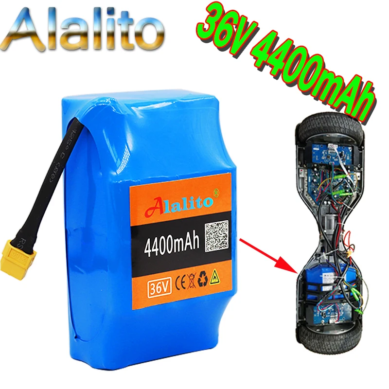 Литий-ионный аккумулятор высшего качества на 36В, емкостью 4400 мАч, 4,4 Ач для электрического самоотсасывающего одноколесного ховерборда.