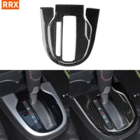 for honda fit jazz at 2014 2015 2016 2017 2018 gear shift panel cover trim shift knob panel frme decoration stickers car styling
