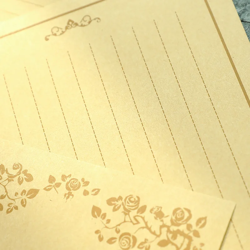 8 страниц Винтаж Ретро дизайн письма Бумага Студенческая Канцелярия Pad