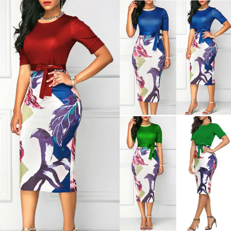 Женское платье роскошное деловое облегающее для офиса туника средней длины