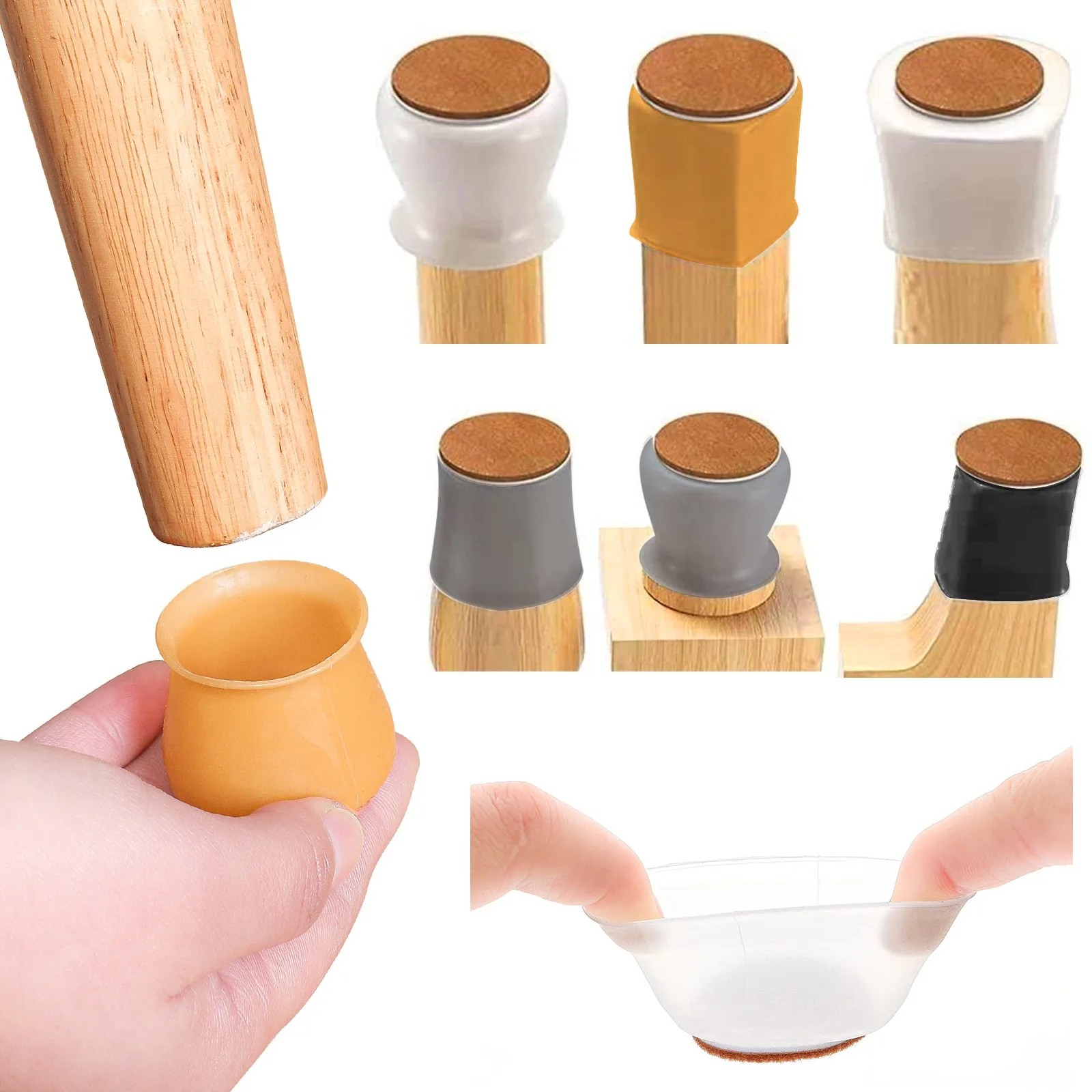 

Silicone Chair Leg Caps And Foot Pad Are Used To Protect Wooden Floors From Scratches And Noise Furniture Wooden Floor Protector